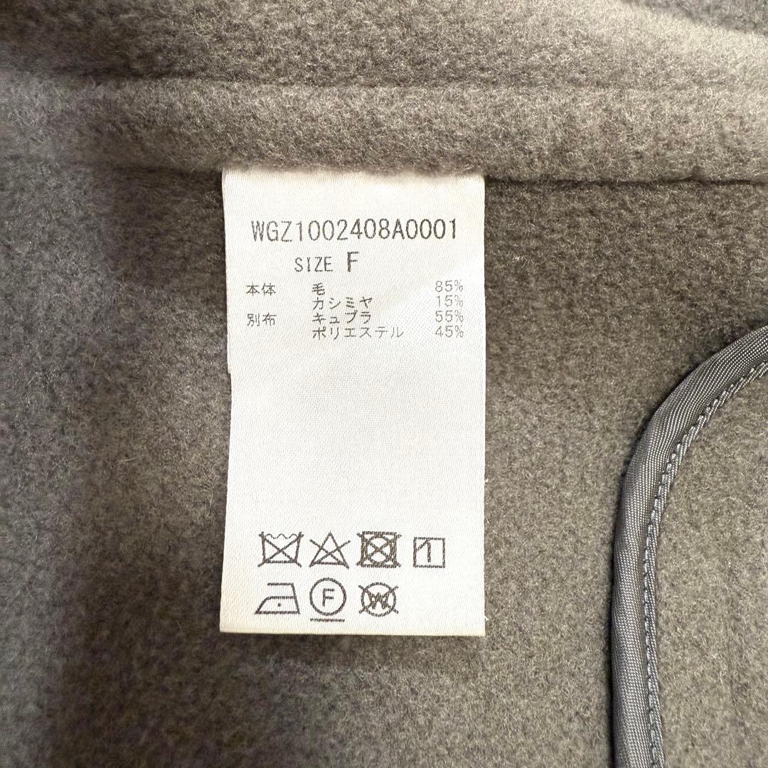 ウィムガゼット ボリュームロングリバーコート カシミヤ混 マキシ丈 ラグラン