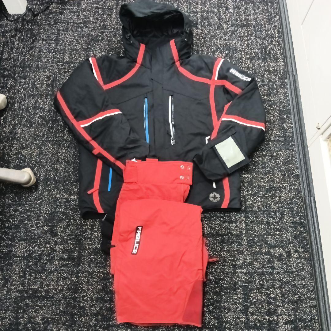 FABRICE スキーウェア 黒赤 2点セット