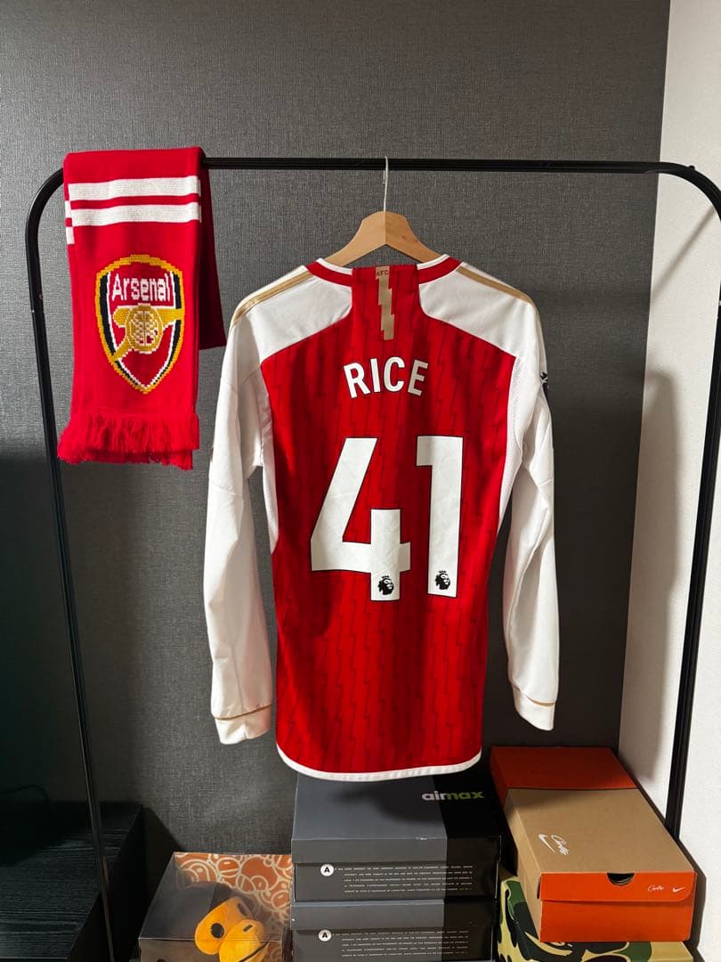 【正規品】アーセナル 23／24 ホーム　長袖　デクランライス ユニフォーム