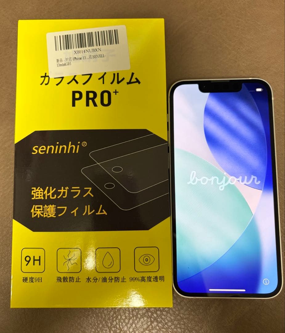 蛸様　Apple iPhone 13 mini スターライト ケーブル フィルム