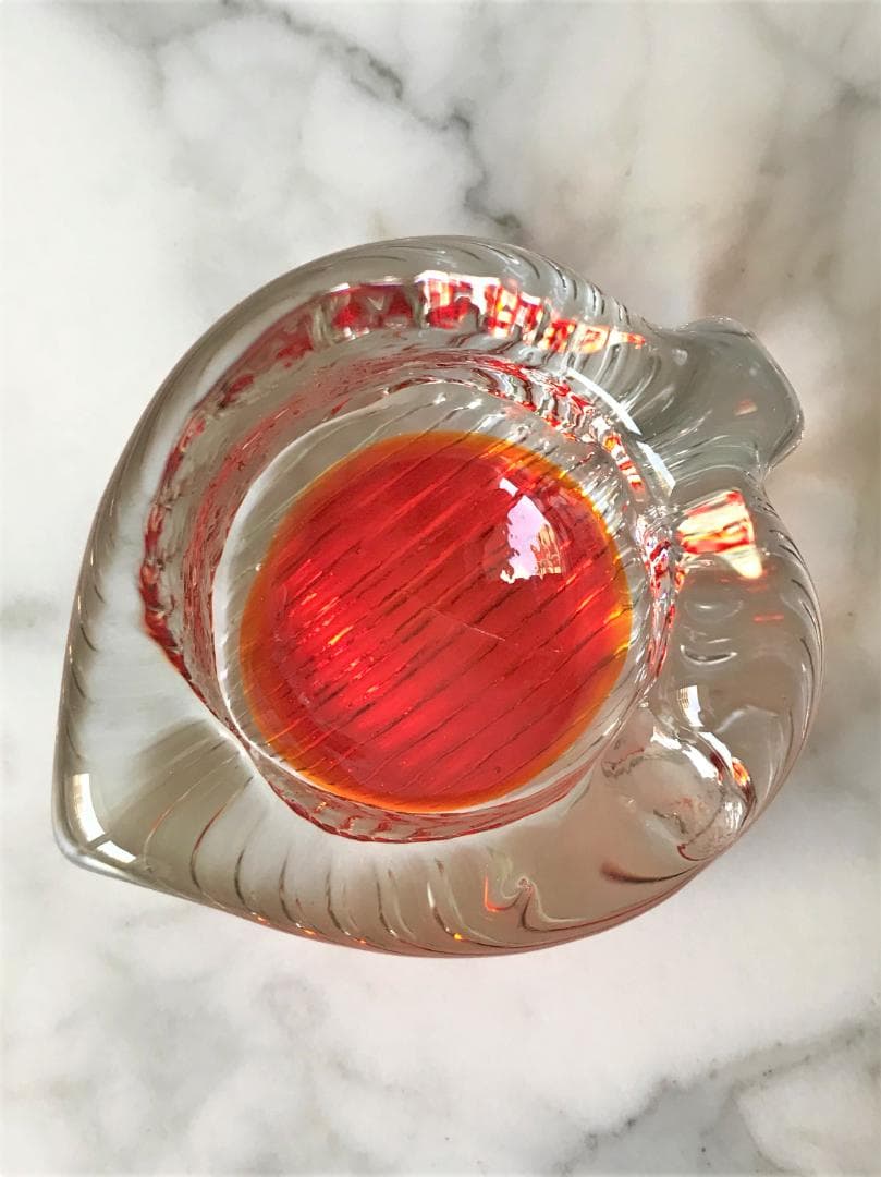 未使用！BARBINI　MURANO　ヴィンテージ　ベネチアンガラス　小物入　赤