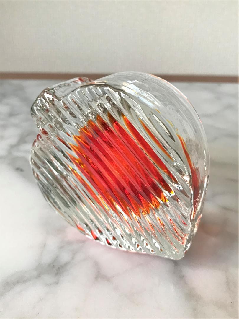 未使用！BARBINI　MURANO　ヴィンテージ　ベネチアンガラス　小物入　赤