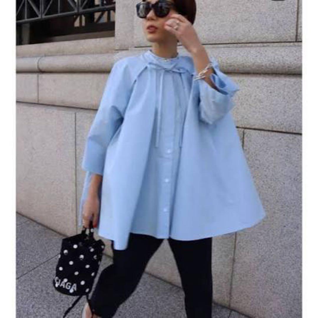 MACHATT マチャット リボンタックブラウス　ブルー　三連休SALE‼️