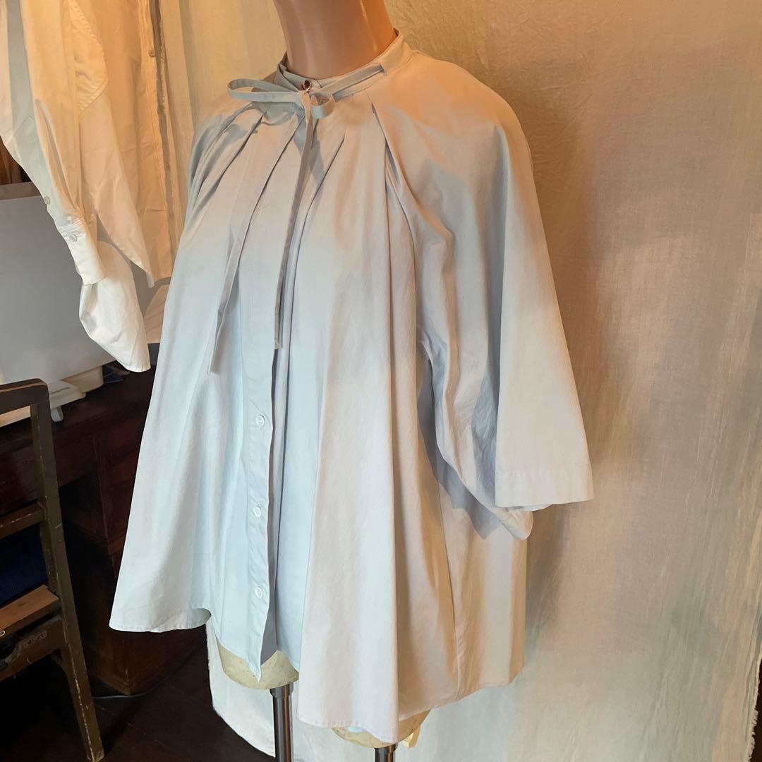 MACHATT マチャット リボンタックブラウス　ブルー　三連休SALE‼️