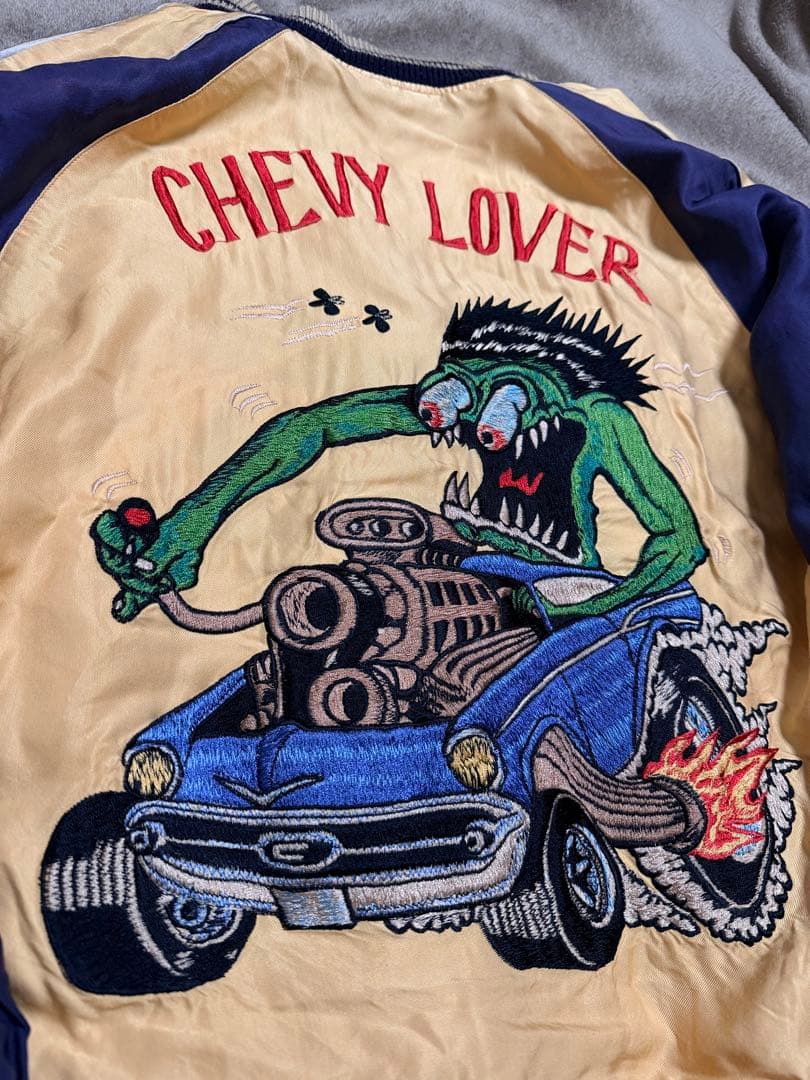 ２面用 テーラー東洋 虎 ライダース 日本限定スカジャン レーヨン unisex