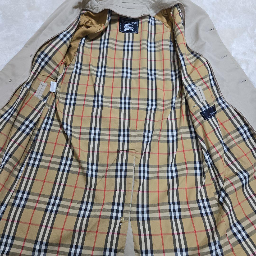 バーバリーズ ステンカラーコート ウール ライナー付き ノバチェック