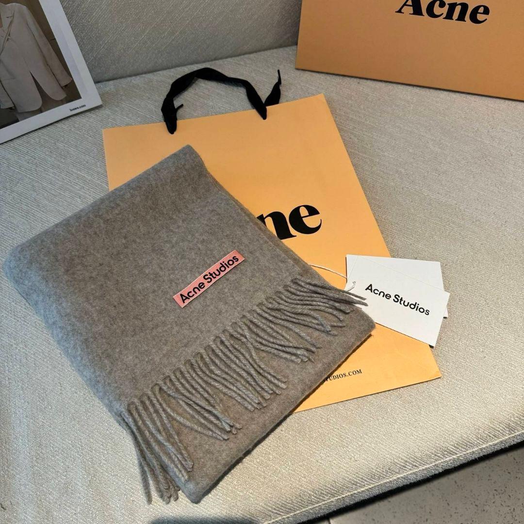 Acne Studios グレー　フリンジマフラー　ストール