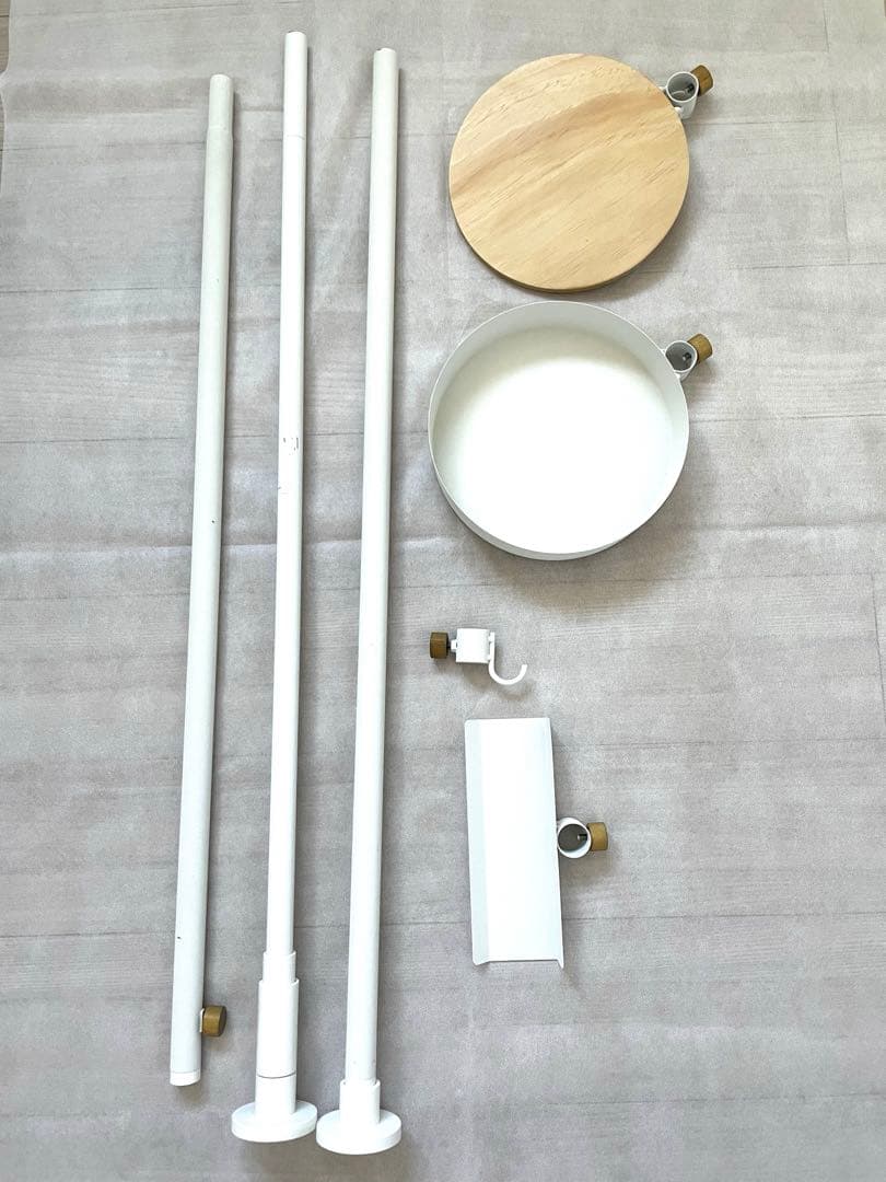 DRAW A LINE 突っ張り棒　シェルフ　ホワイト　5点セット