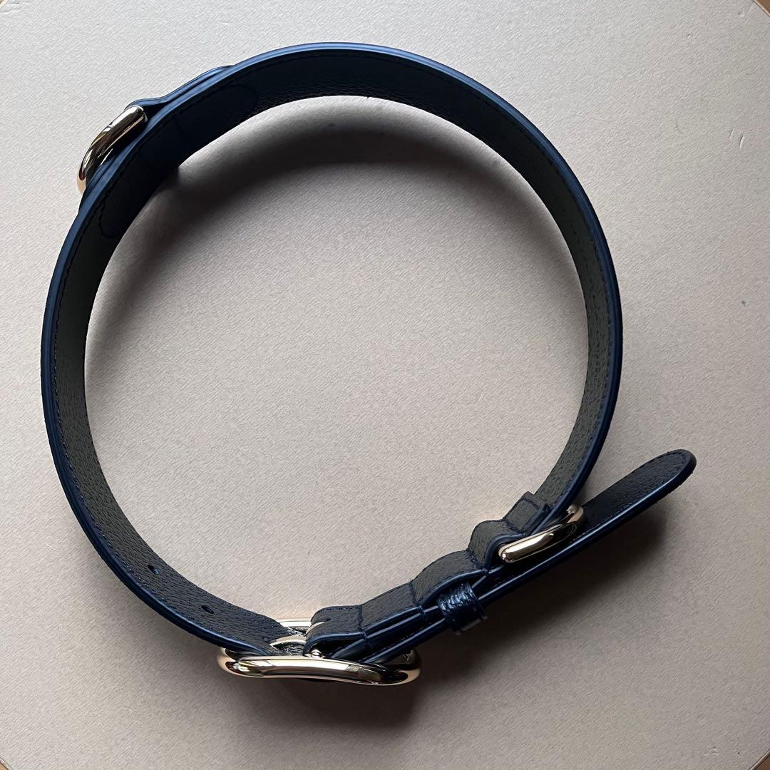 新品　GUCCI グッチ　インターロッキング　犬　首輪　GGロゴ　レザー