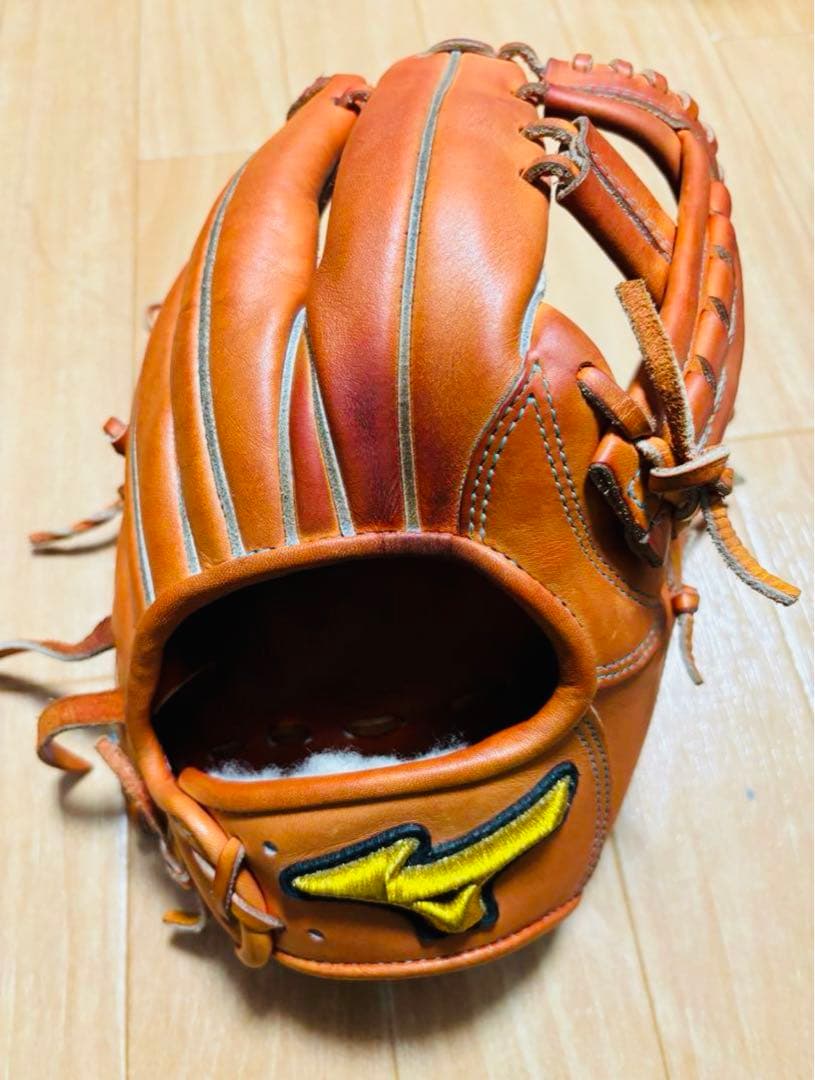 Mizuno Pro レザーグローブ オレンジ ミズノプロ
