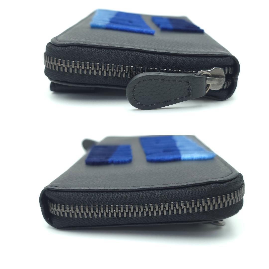 未使用 KENZO ケンゾー ラウンドファスナー 長財布 ブラック メンズ レザ