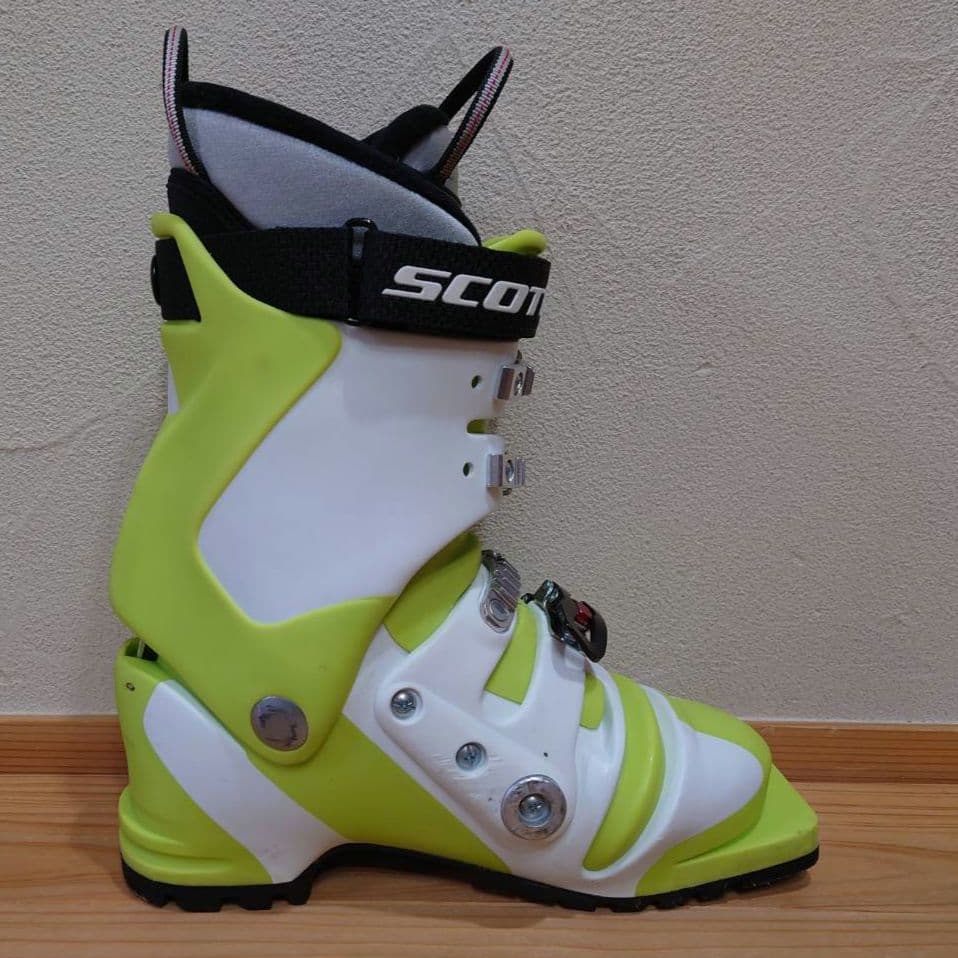 SCOTT テレマークスキーブーツ 白/黄緑