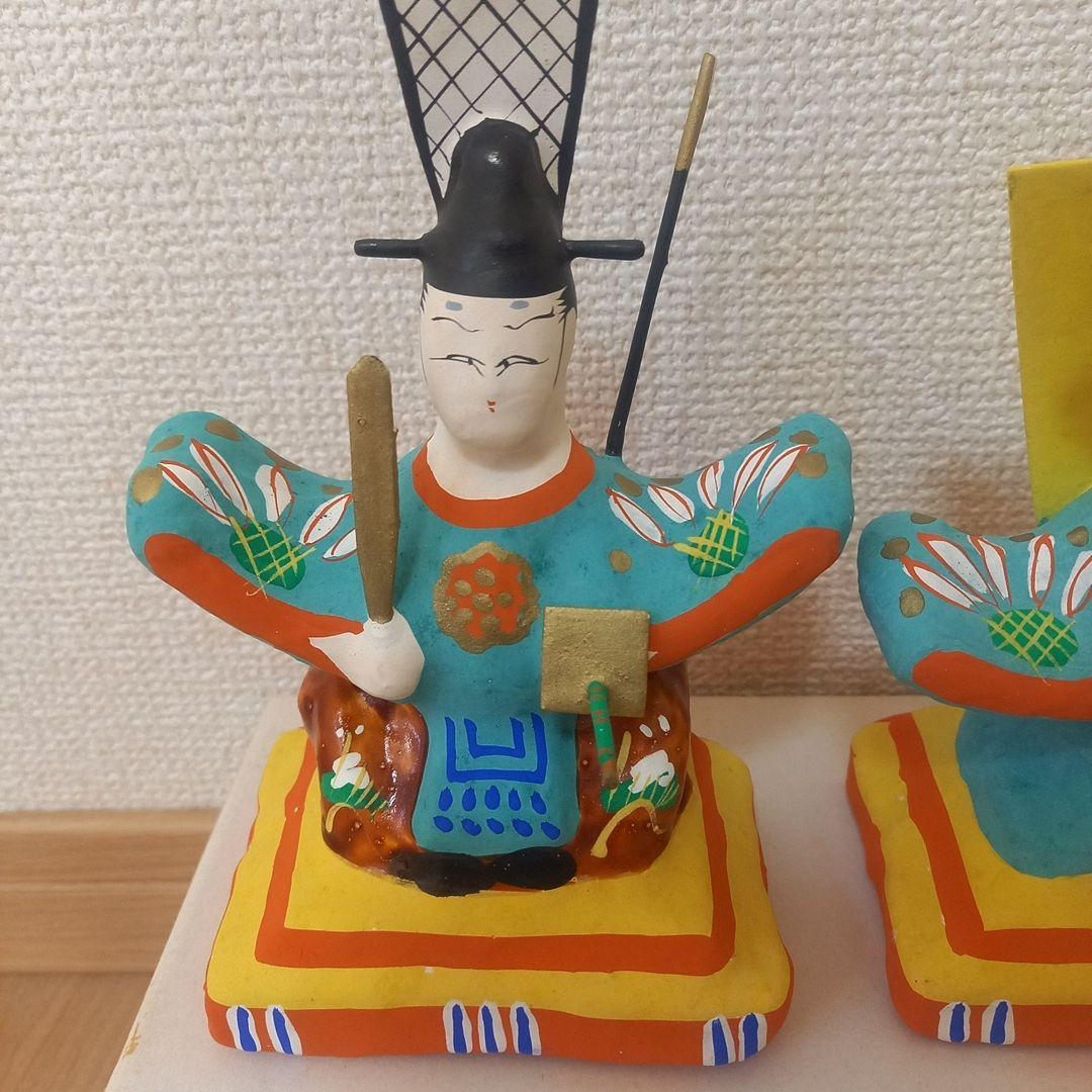 三春張子 雛人形 10体揃い 一式 張子 郷土玩具 ひな祭り 民芸人形