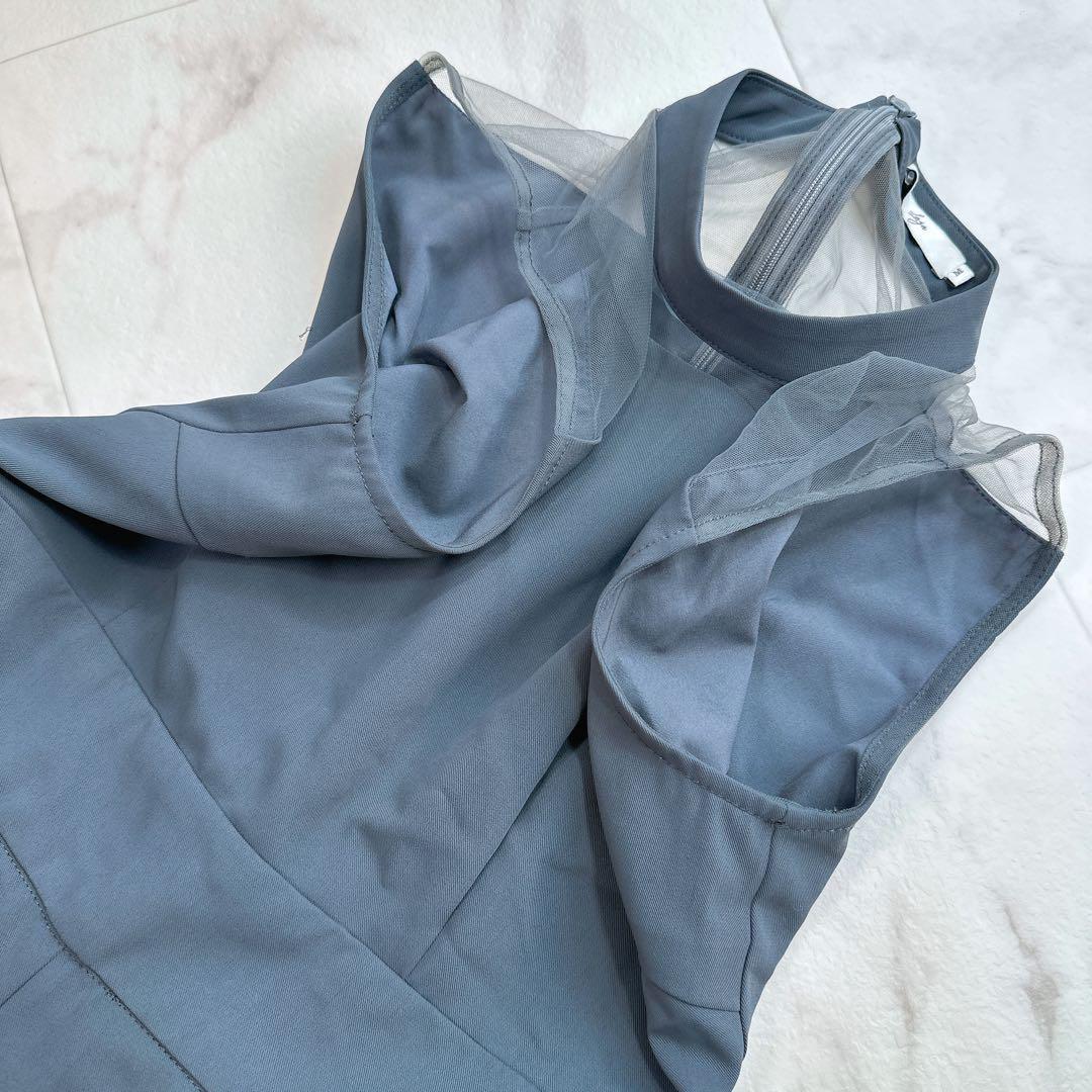 LEJA ボリュームチュールスリーブオールインワンパンツドレス　サロペット