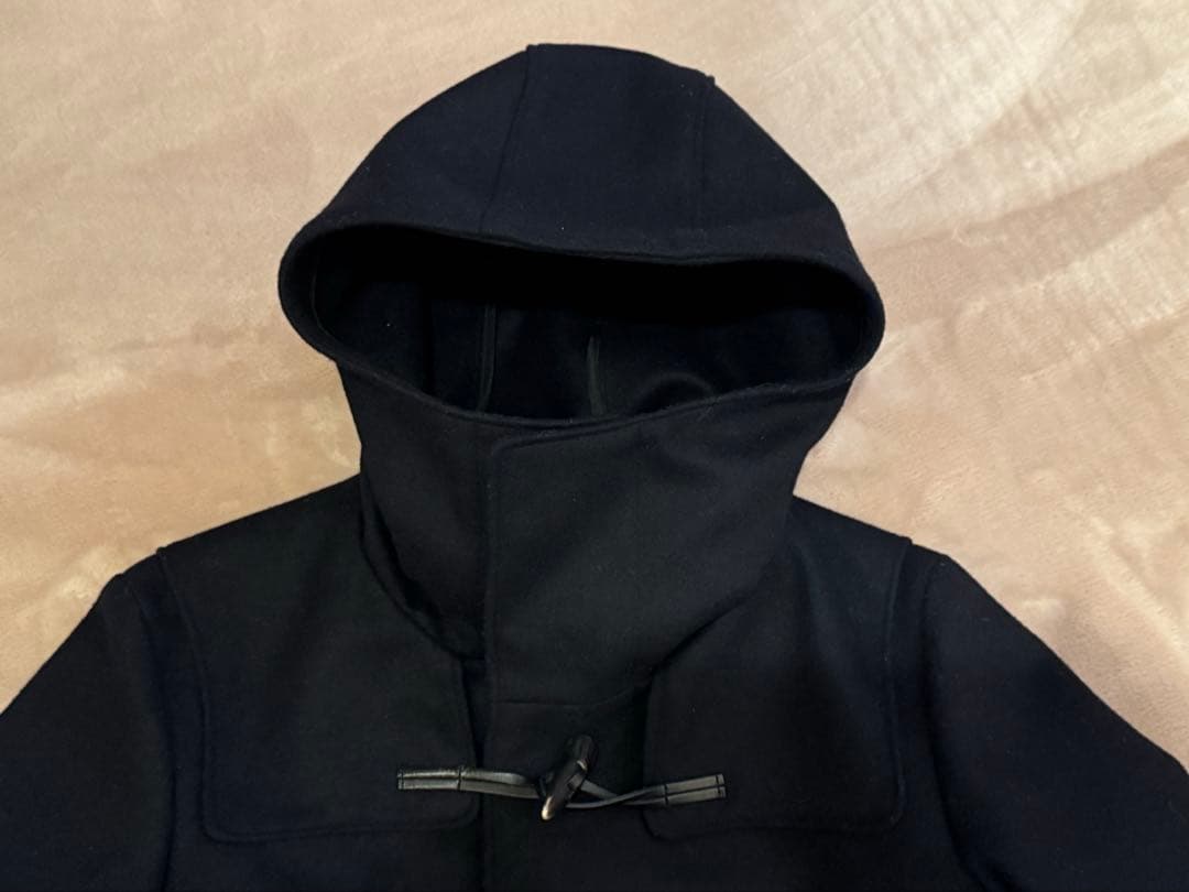 美品 08sircus カシミヤ混 大人 上質 ロングコート 牛革トグル黒 紺