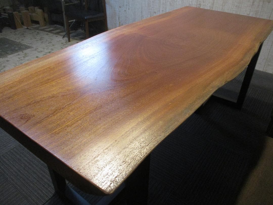 ＃1605■　マホガニー　テーブル　ローテーブル　ダイニング　座卓　一枚板