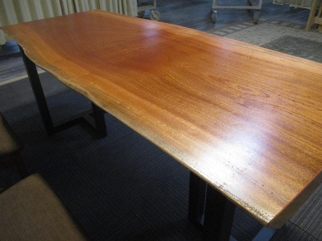＃1605■　マホガニー　テーブル　ローテーブル　ダイニング　座卓　一枚板