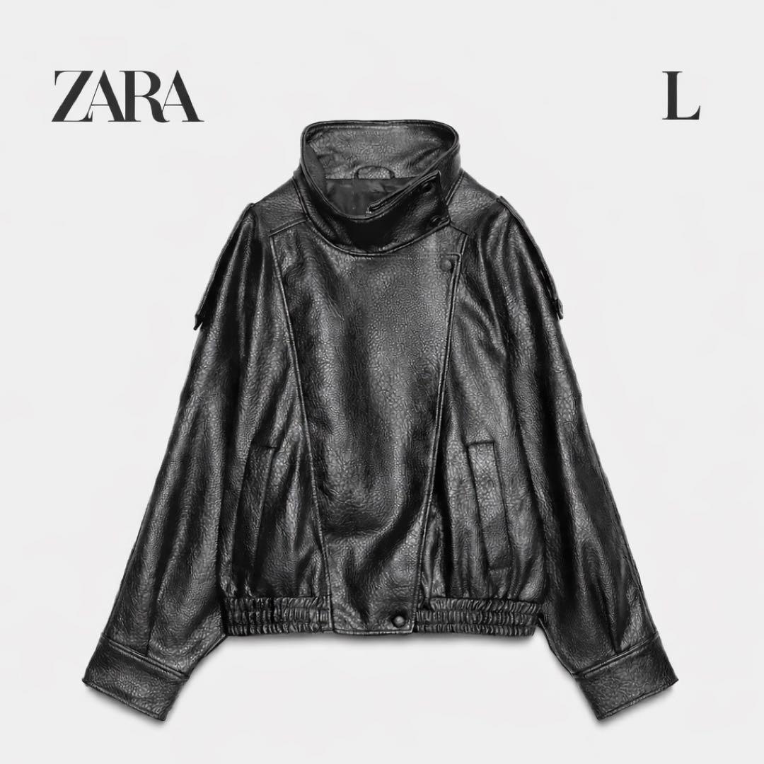 ジャケット・アウター ZARA FAUX LEATHER JACKET L