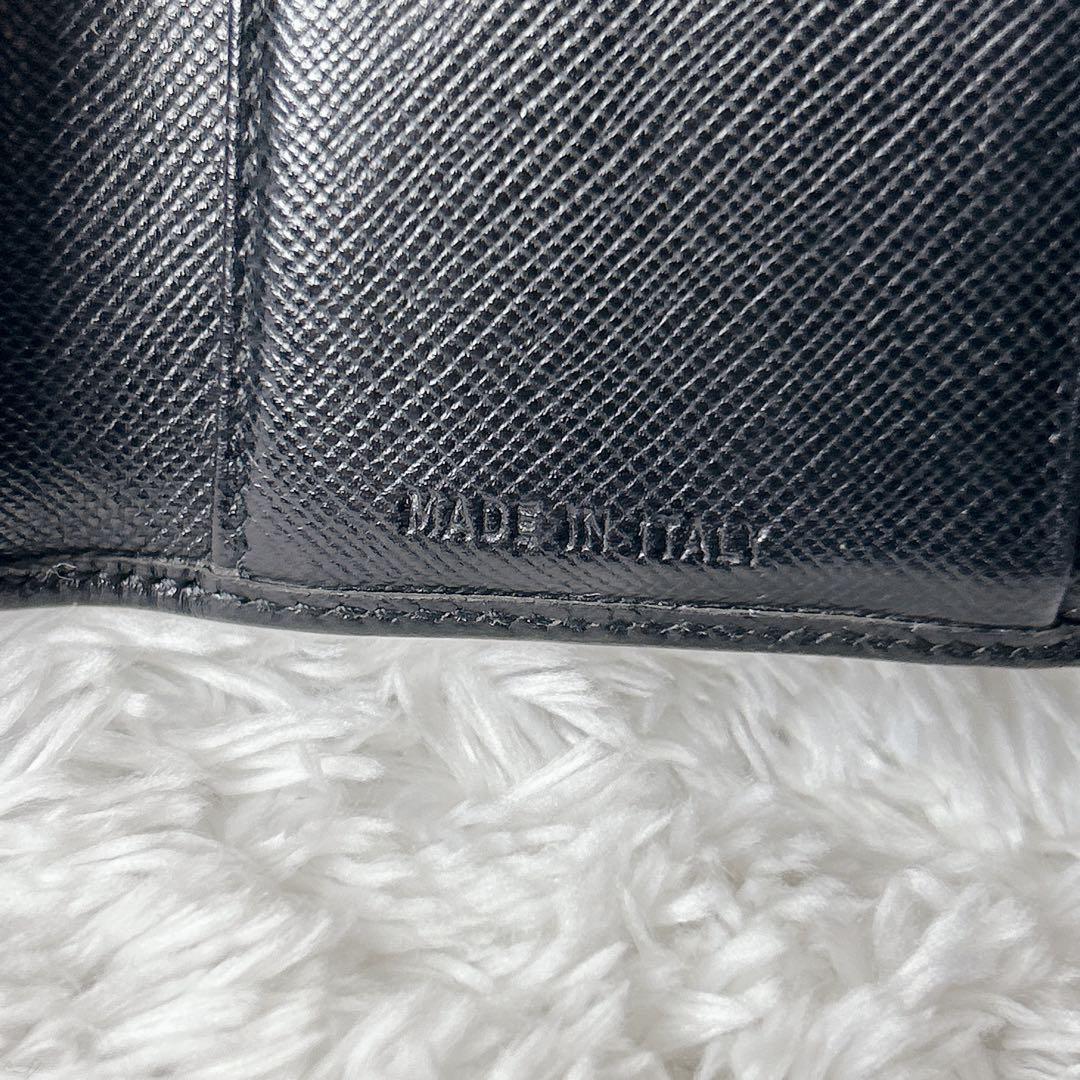 【美品✨️】PRADA プラダ サフィアーノ 三つ折り財布 NERO