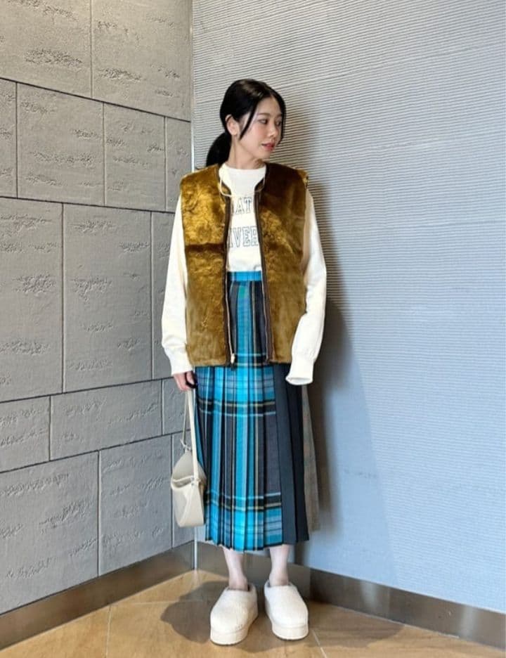 【別注】〈Barbour〉キルティング×フェイクファー リバーシブルベスト