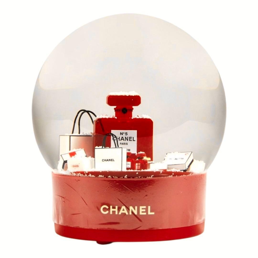 【新品未開封】 CHANEL N°5 赤 スノードーム 特大サイズ 電動式 ①