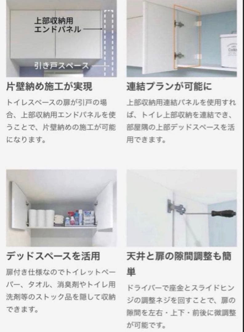 南海プライウッド　トイレ上部収納　TJHD-CW-A扉付