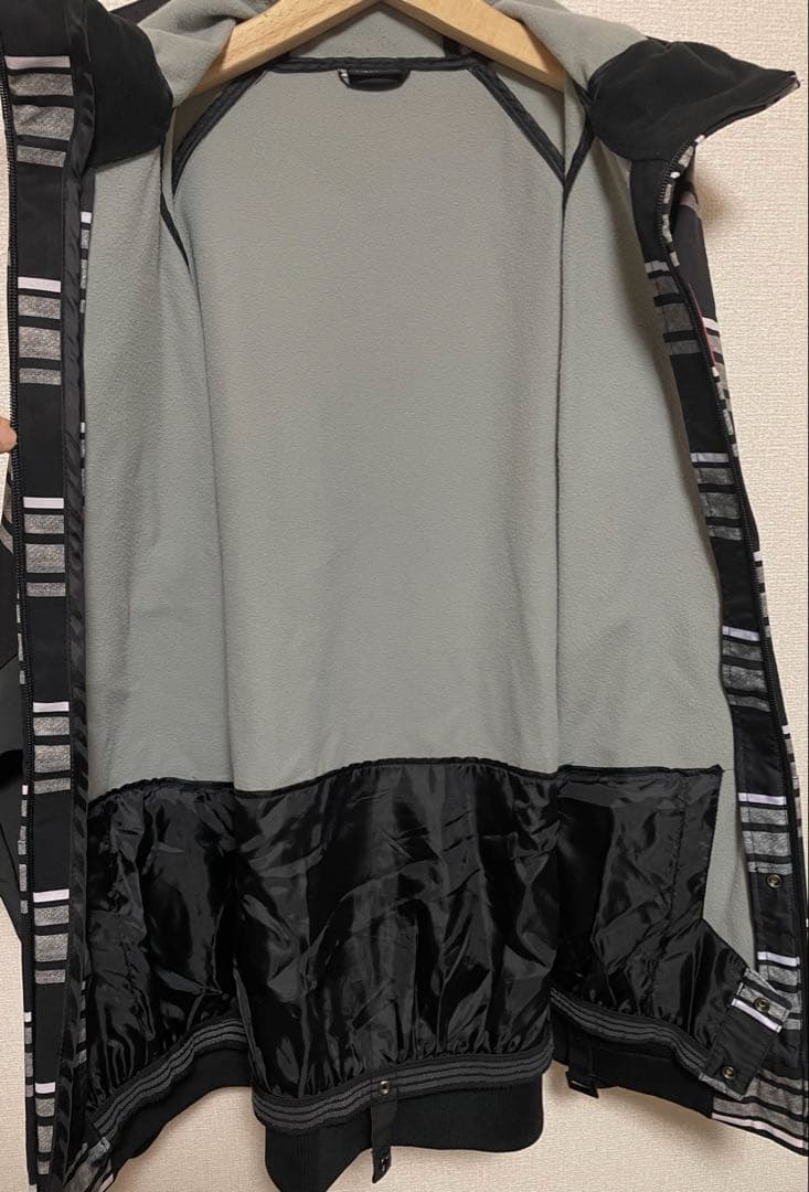 DC スノーボードウェア パーカー ボーダー ブラック ボルドー 上下セット M