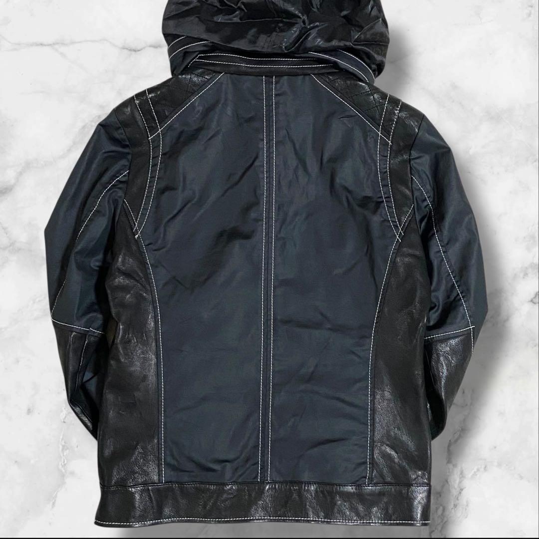コムサデモードメン レザージャケット ブラック サイズM