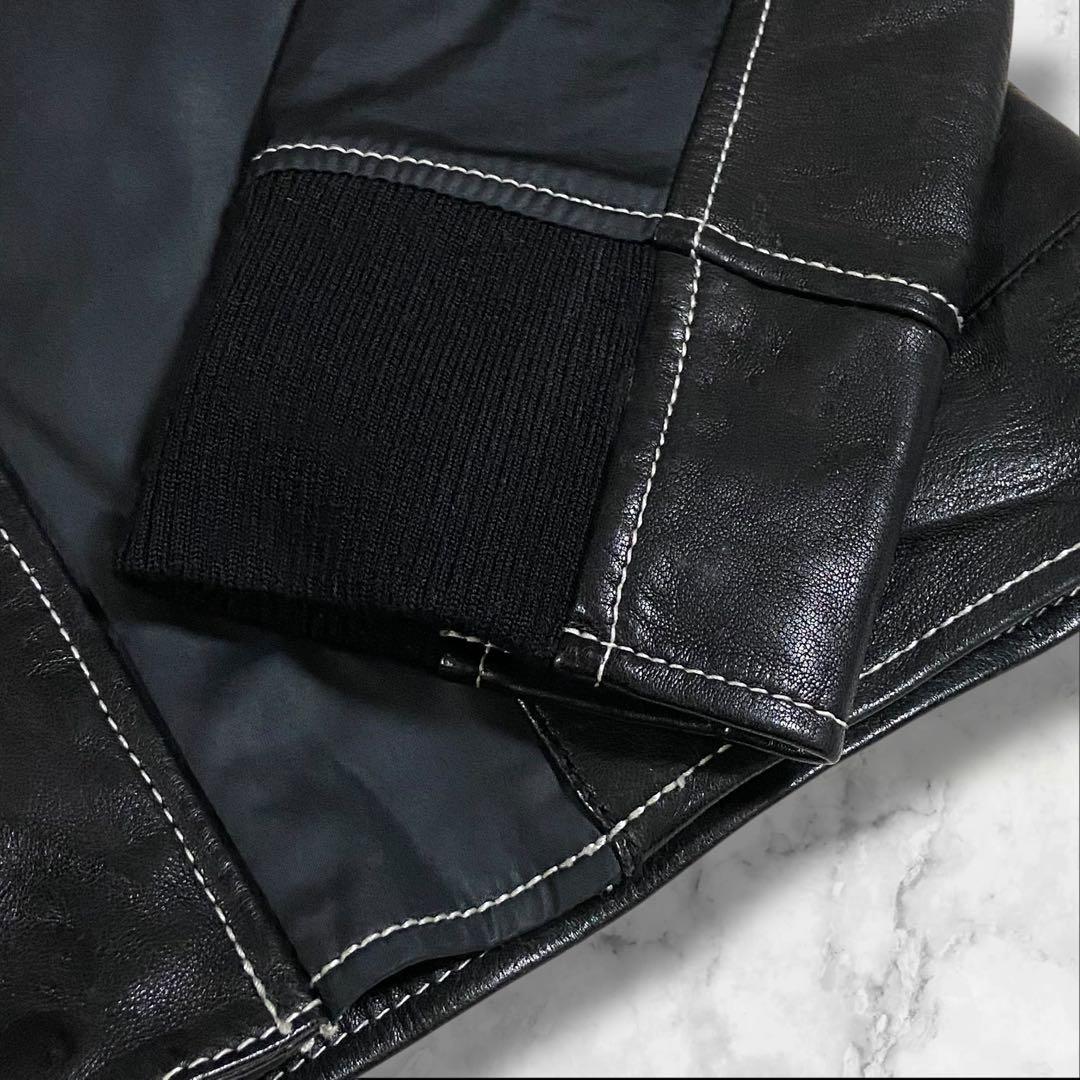 コムサデモードメン レザージャケット ブラック サイズM