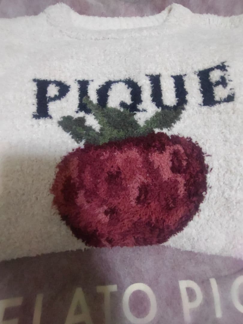 メランジストロベリージャガードプルオーバー 刺繍ロングパンツセット