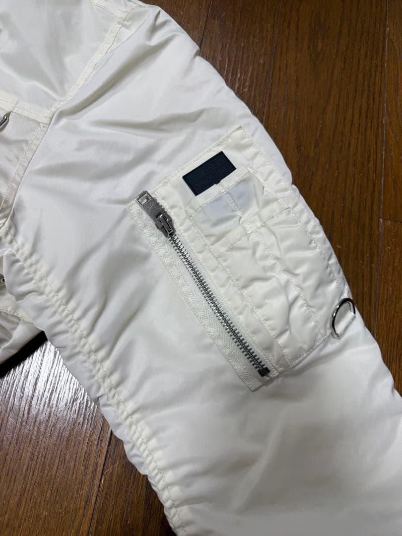 値下げ DIESEL フライトジャケット　ＸＬ　オフホワイト系