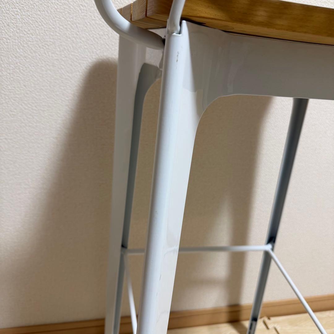 DULTON ダルトン バーチェア ハイチェア 木製座面 白　②