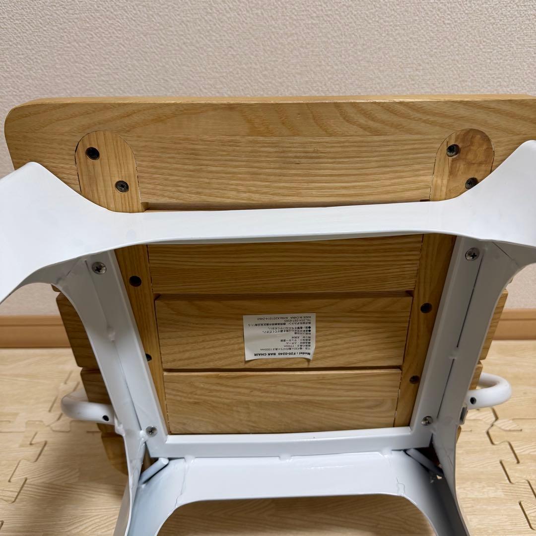 DULTON ダルトン バーチェア ハイチェア 木製座面 白　②