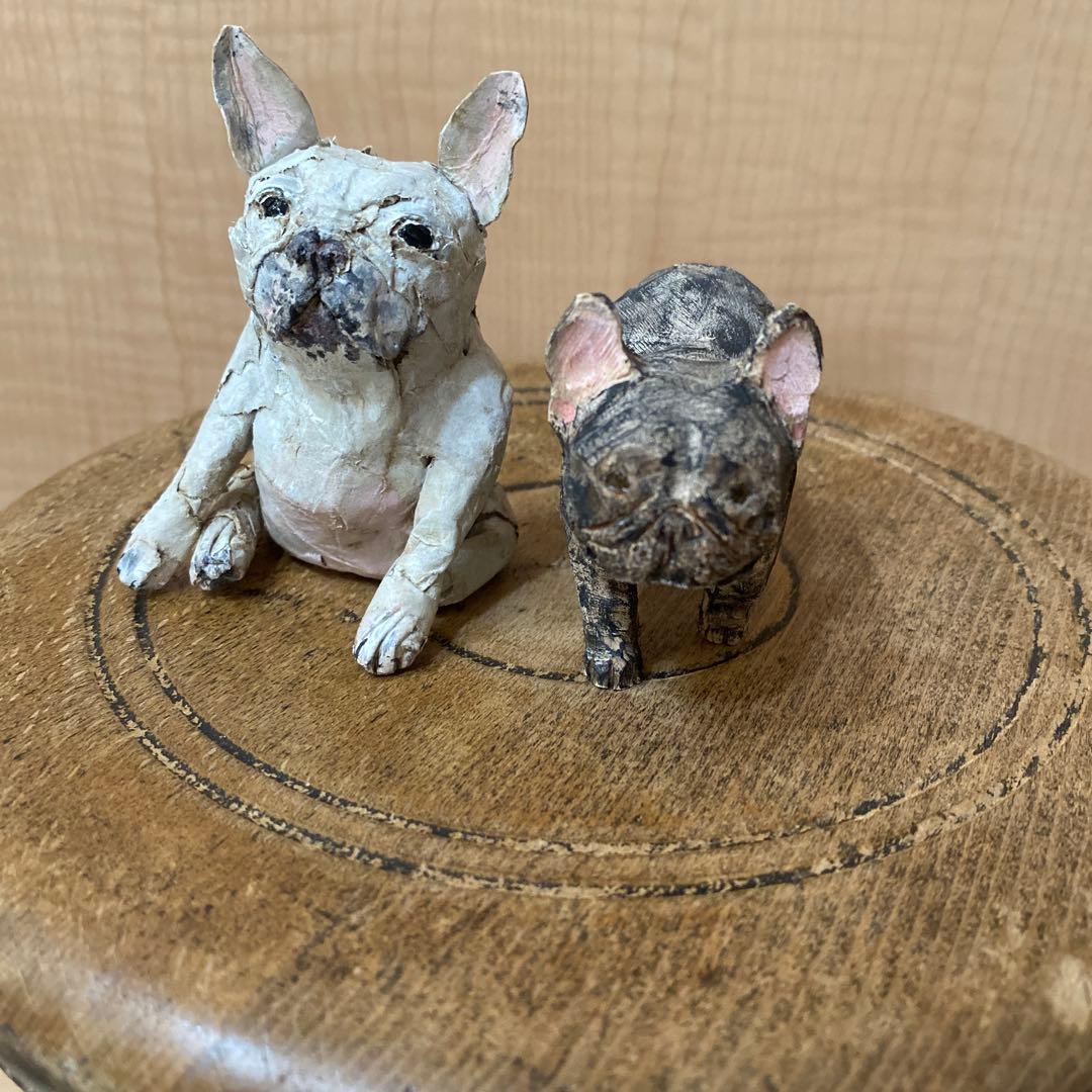 木彫り　フレンチブルドッグ　人気作家様　ブルドッグ