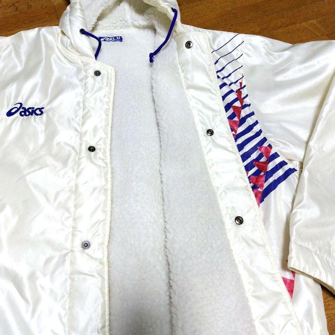 Asics ホワイト ピステ フード付き