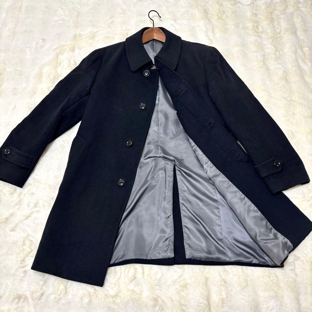 【極美品✨】ミツミネ　カシミヤ100% ステンカラーコート M ブラック