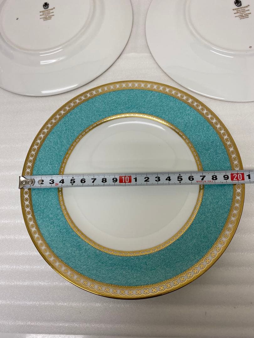 3-3059 ウェッジウッドのユーランダーパウダーターコイズプレート20.5cm