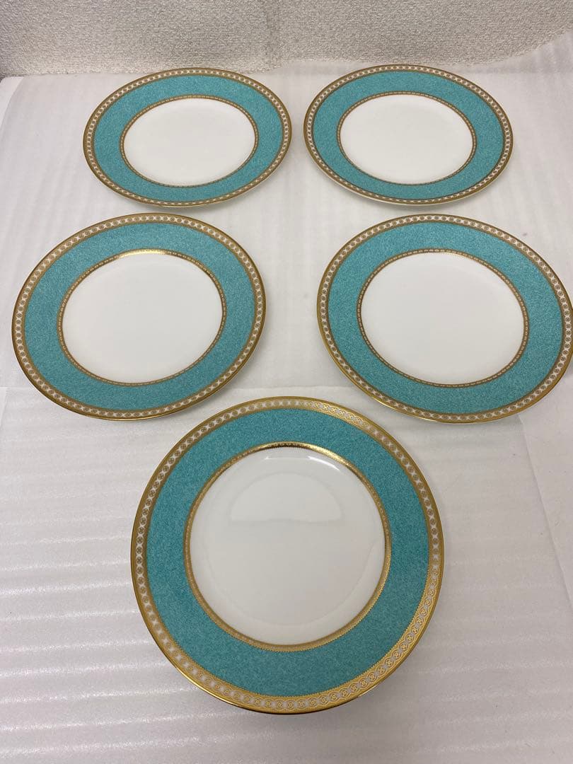 3-3059 ウェッジウッドのユーランダーパウダーターコイズプレート20.5cm