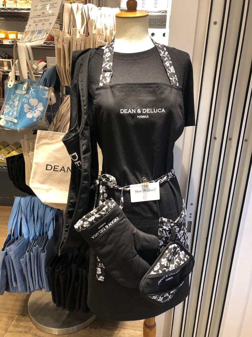 DEAN&DELUCA ディーン＆デルーカ　ハワイ　ハイビスカス柄　エプロン