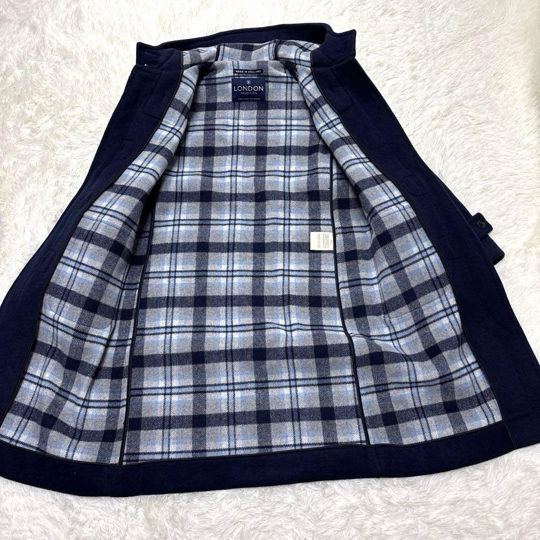 美品 ✨ 現行タグ LONDON TRADITION 英国製 ダッフルコート 紺