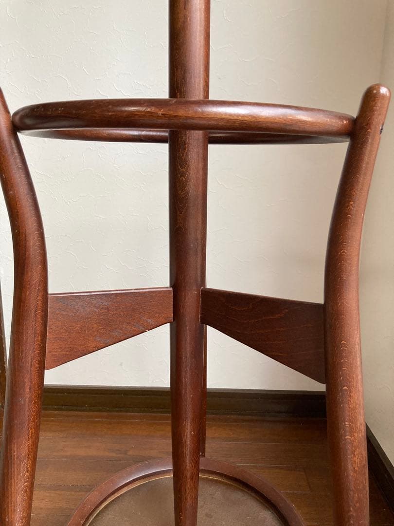 木製コートラック 傘立て付きミッドセンチュリーデザイン店舗什器　ヴィンテージ