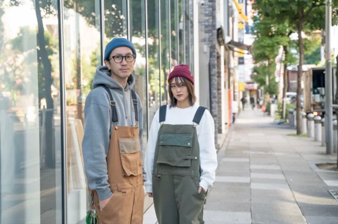 ラッドセンス　撥水オーバーオール　カーキ