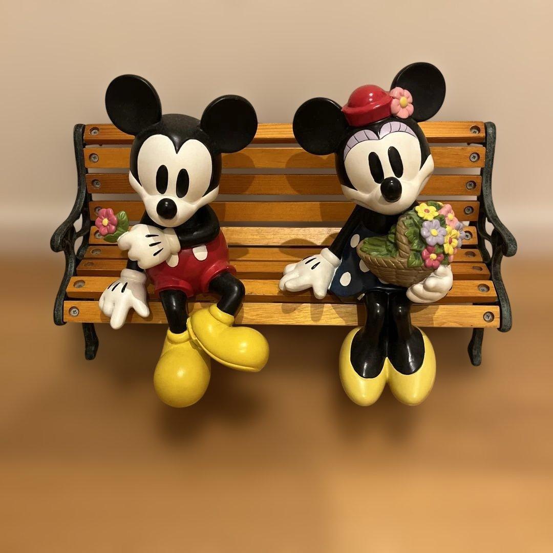 [レア]加藤工芸ミッキーマウス ミニーマウス フィギュア