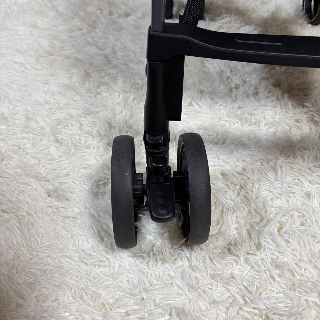 【美品】Aprica ラクーナソファークッション ベビーカー　レザーハンドル