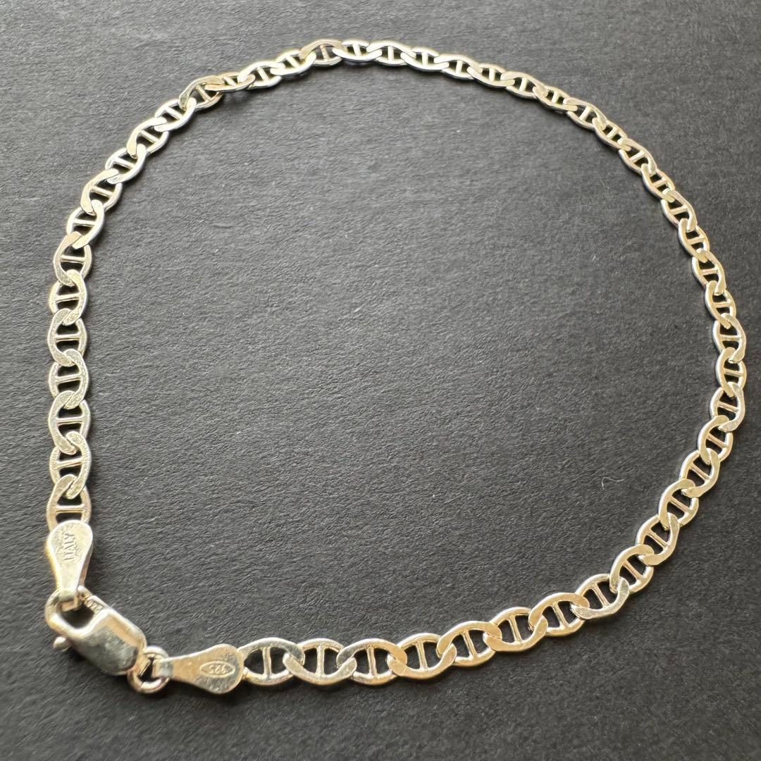 【20㎝ イタリア製】ヴィンテージ アンカーチェーンブレスレット