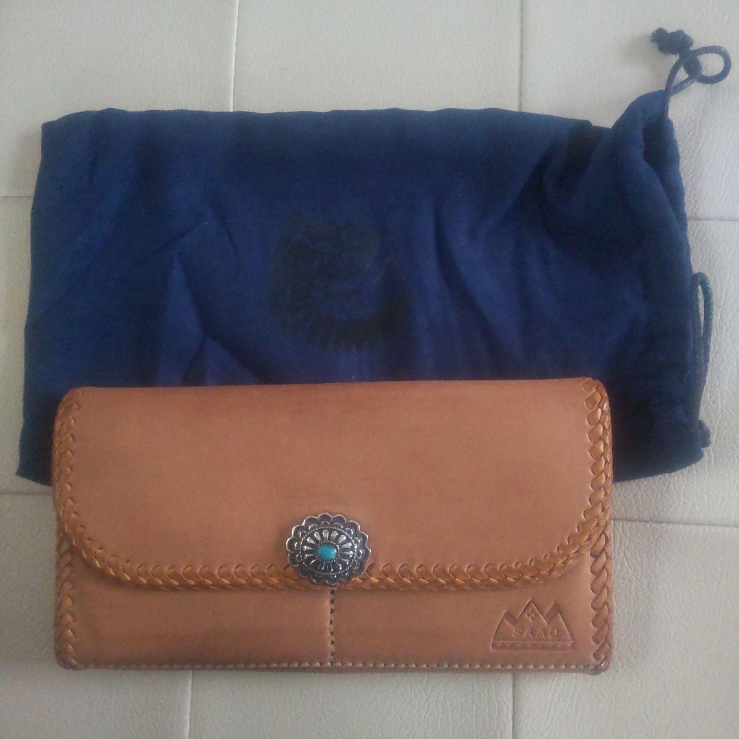 SAAD・ターコイズ925コンチョ サドルレザーウォレット（カスタム）