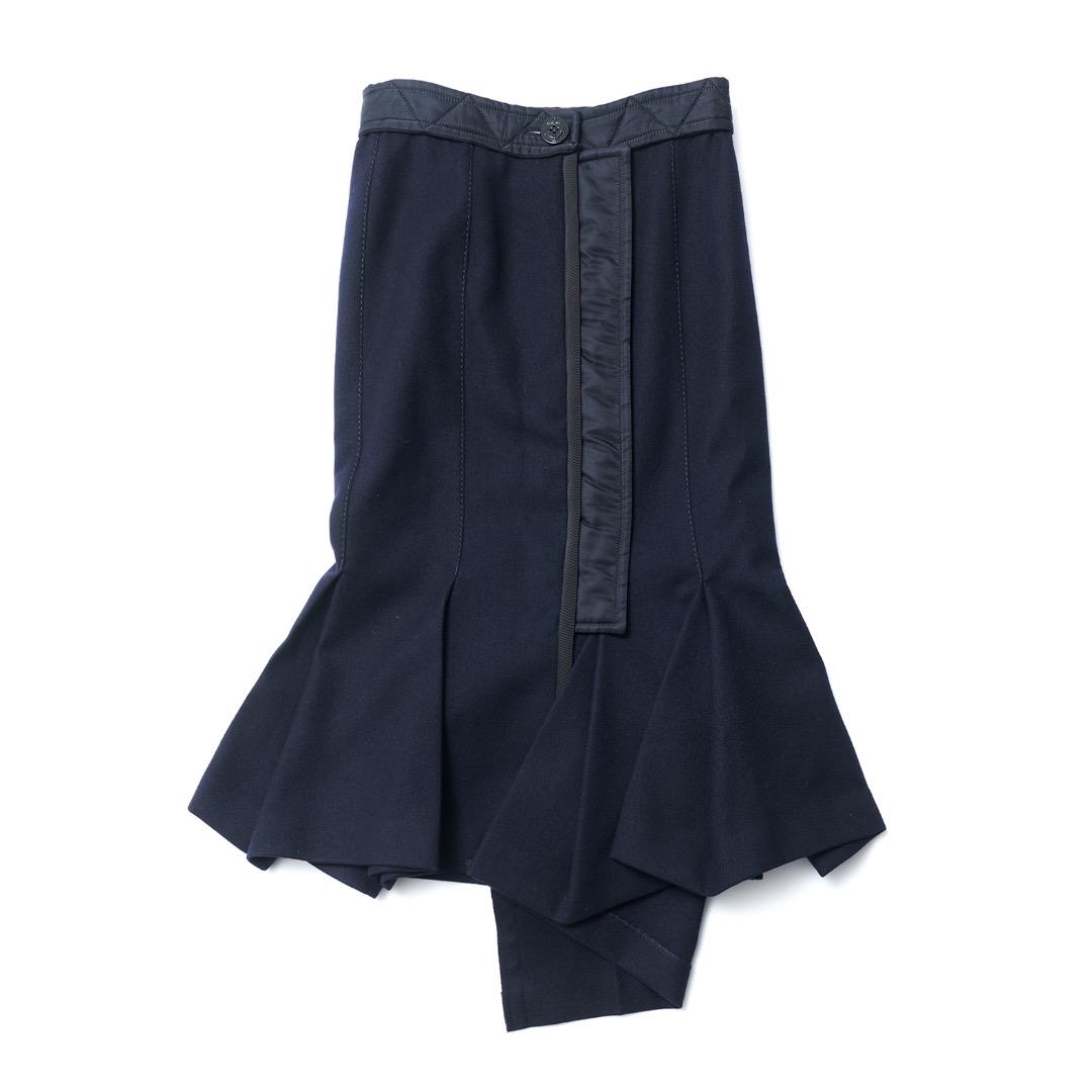 sacai サカイ 19aw ウールスカート　マーメイドライン size:3