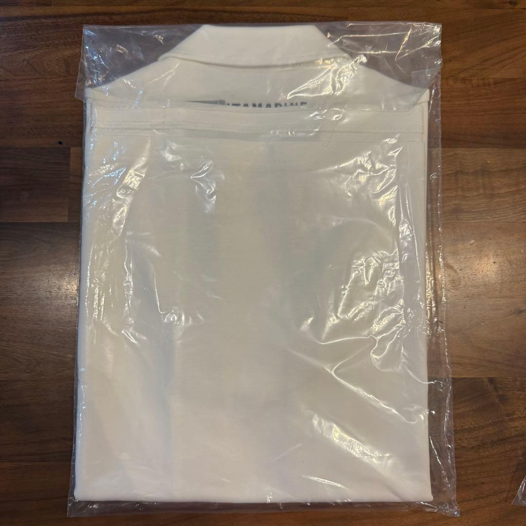 新品タグ付 ムータマリン セットアップ ポロシャツ ハーフパンツ 白×灰 L相当