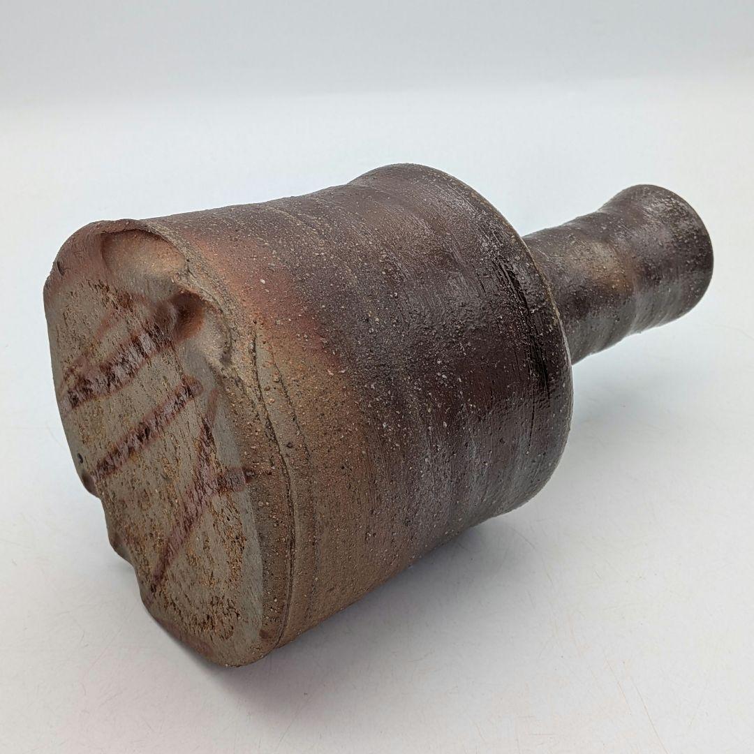 越智龍一 備前焼 花入 用心箱合布 花器 花瓶 フラワーベース 花生 一輪挿し