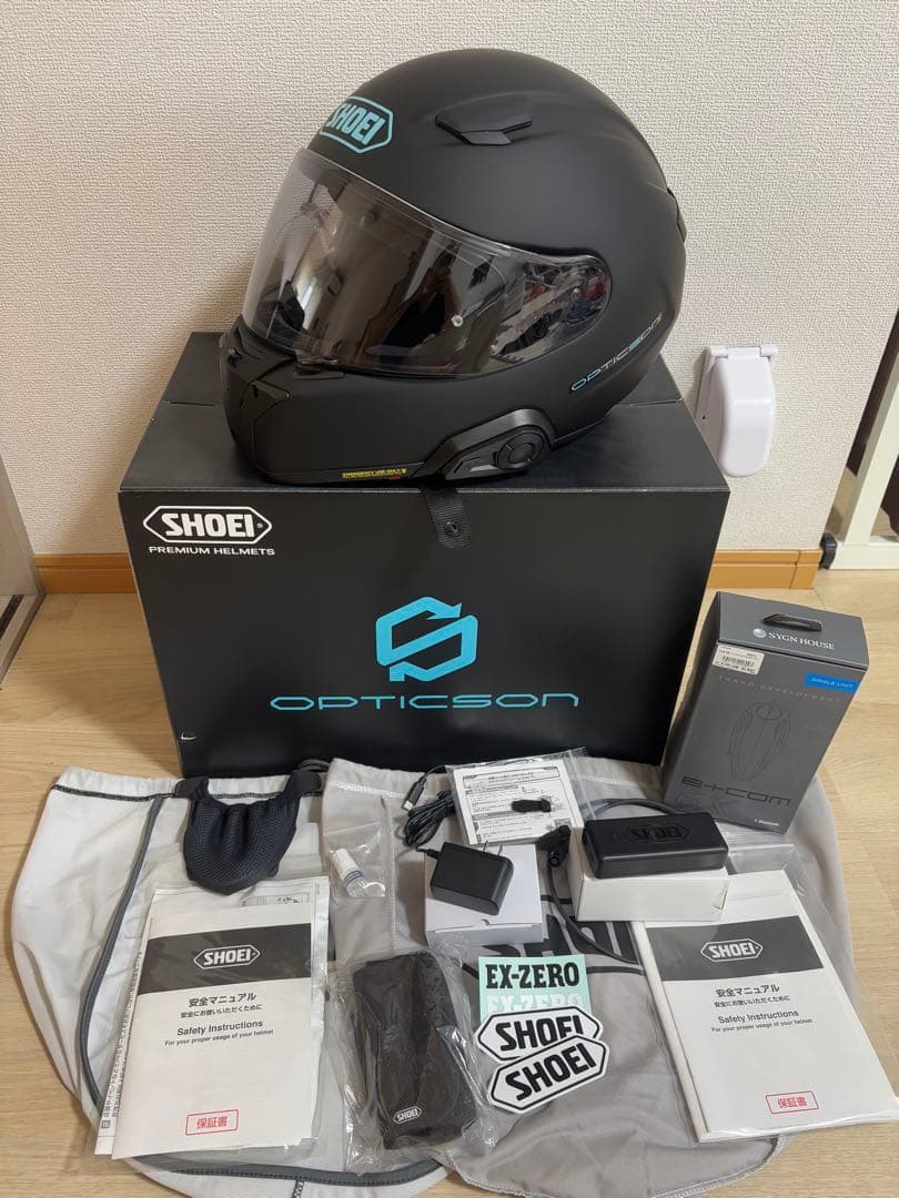 新品　ショウエイ　SHOEI ヘルメット　バッテリー　オプティクソン 付属品全揃